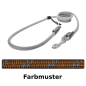 Preview: EASYLONG Hundeleine - M - 4m - braun mit blauen Strichen